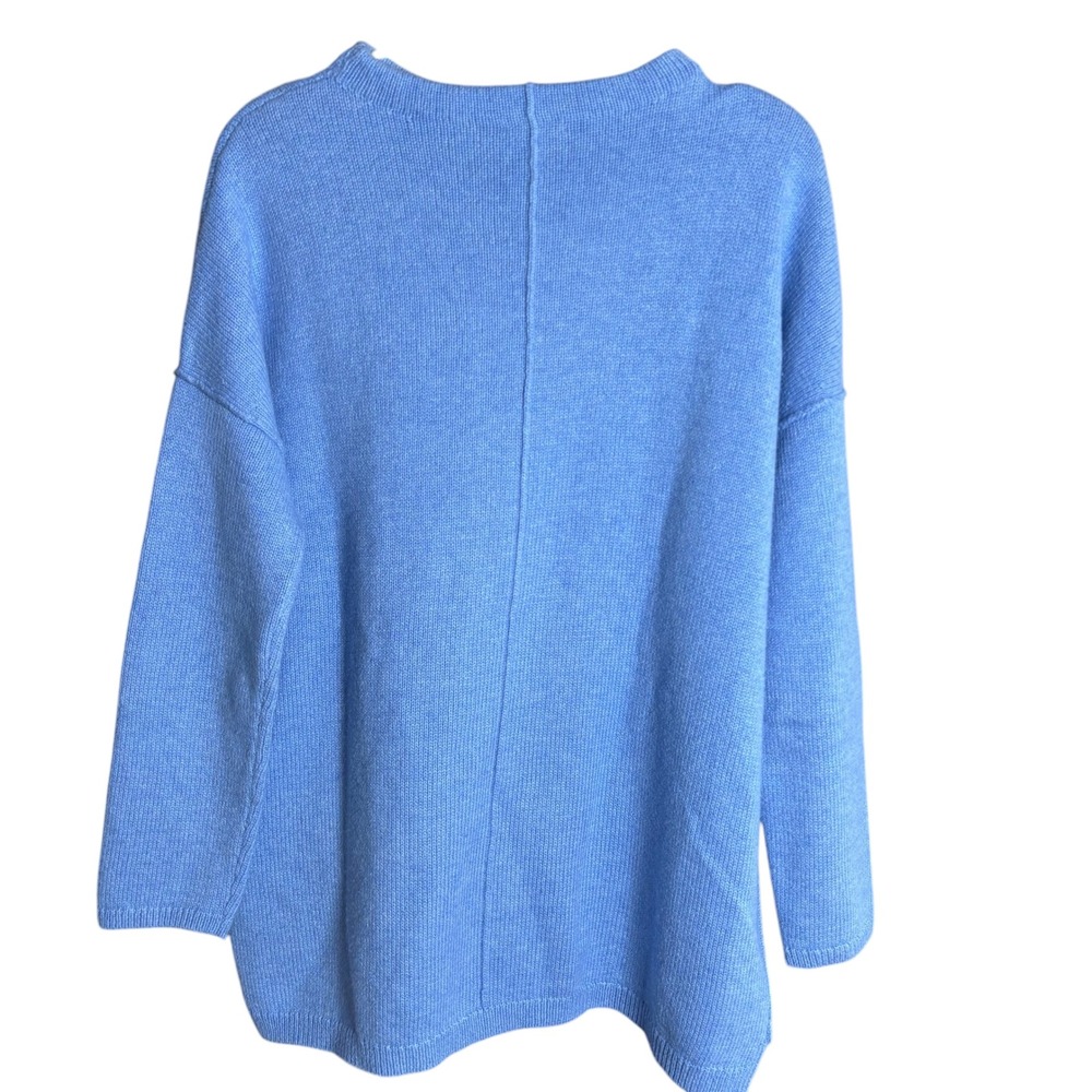 J.Jill Light Blue Knit Sweater‎ Long Sleeve Mock Neck Pullover Women's Size S